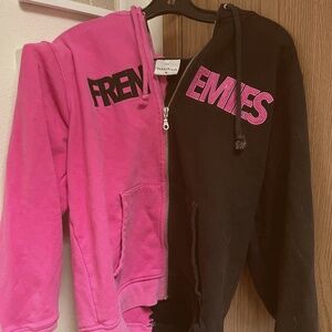 Teddy Fresh Frenemies Limited Edition Zip Up Hoodie Unisex Medium Colorblock